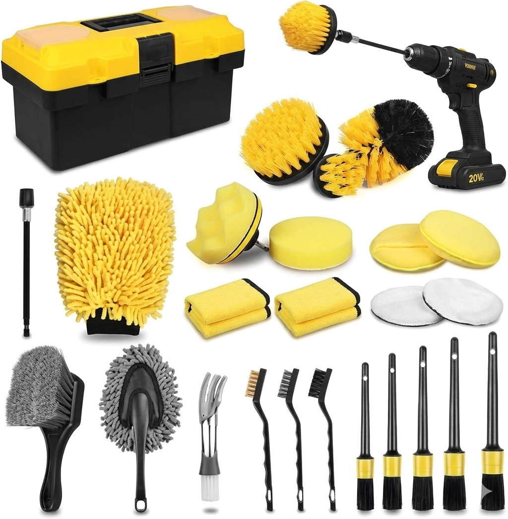 kit de cepillos de 27 piezas para tapicería