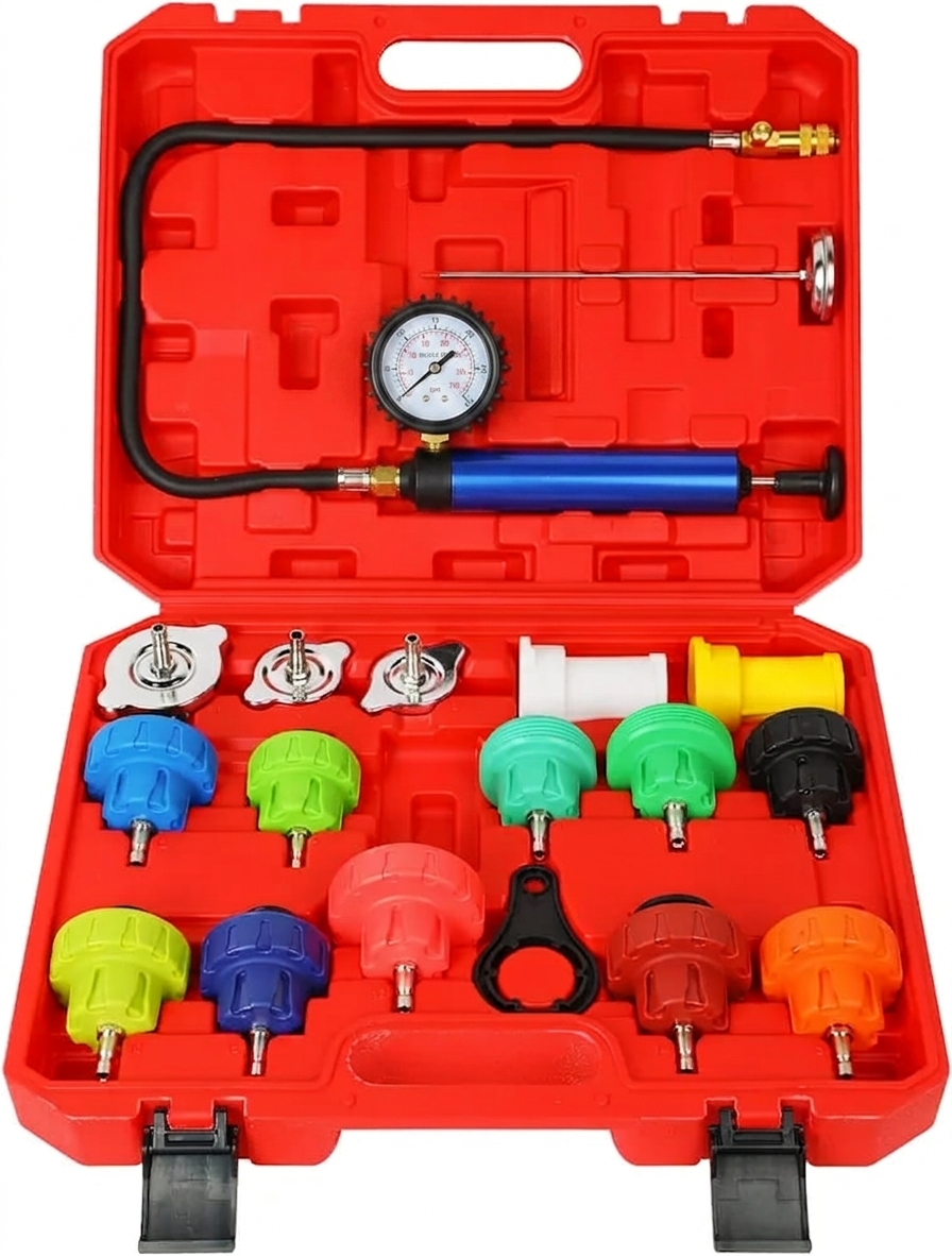 kit probador de fugas de radiador de 18 piezas