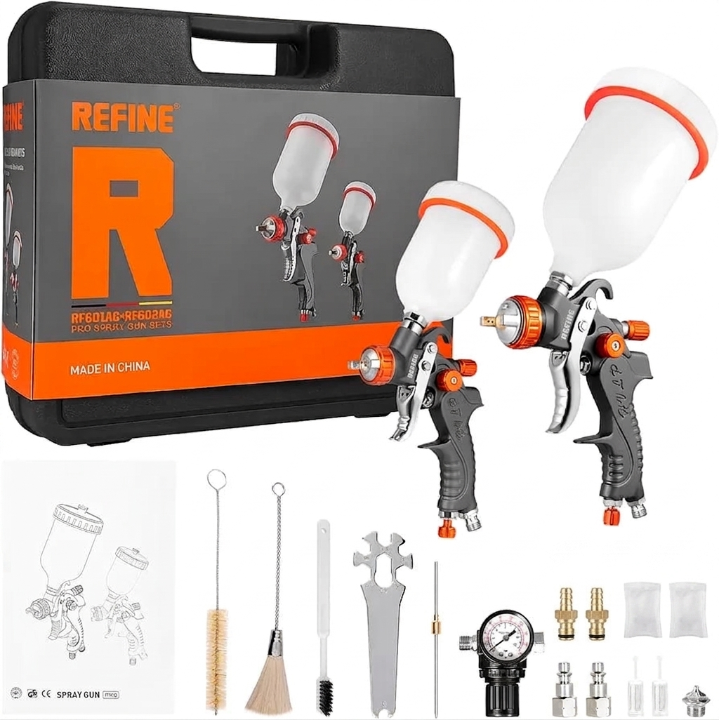 Kit HVLP refine 1.0mm y 1.4mm